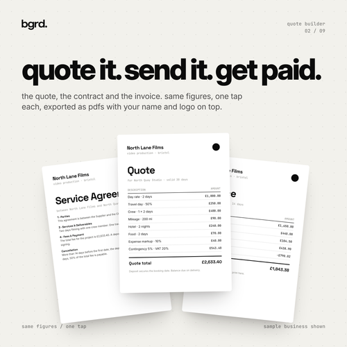 Quote builder