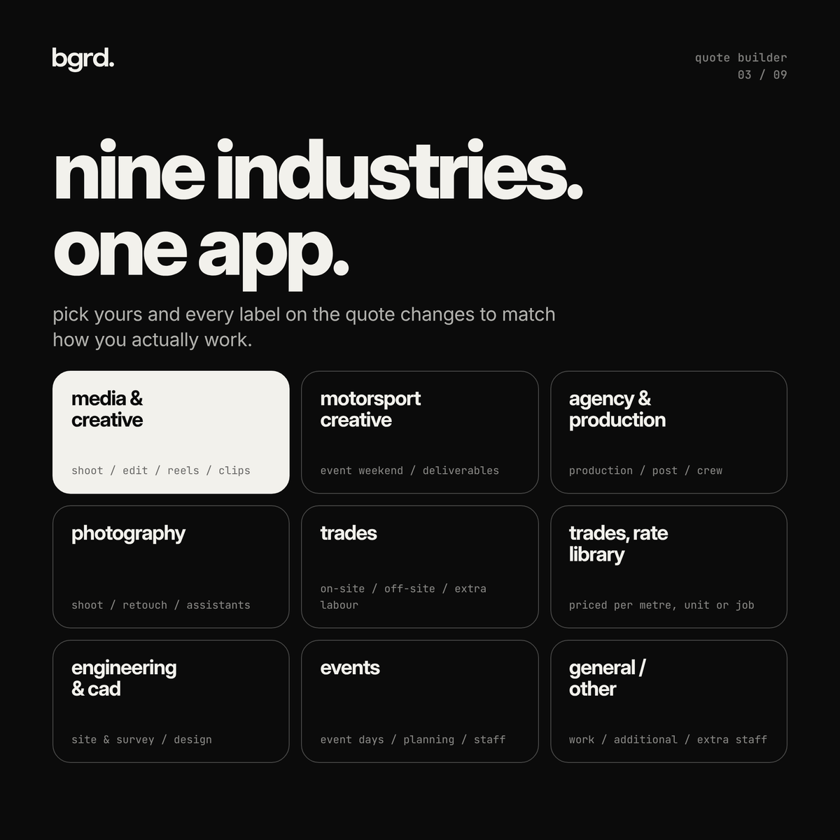 Quote builder