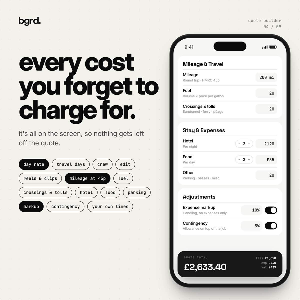 Quote builder