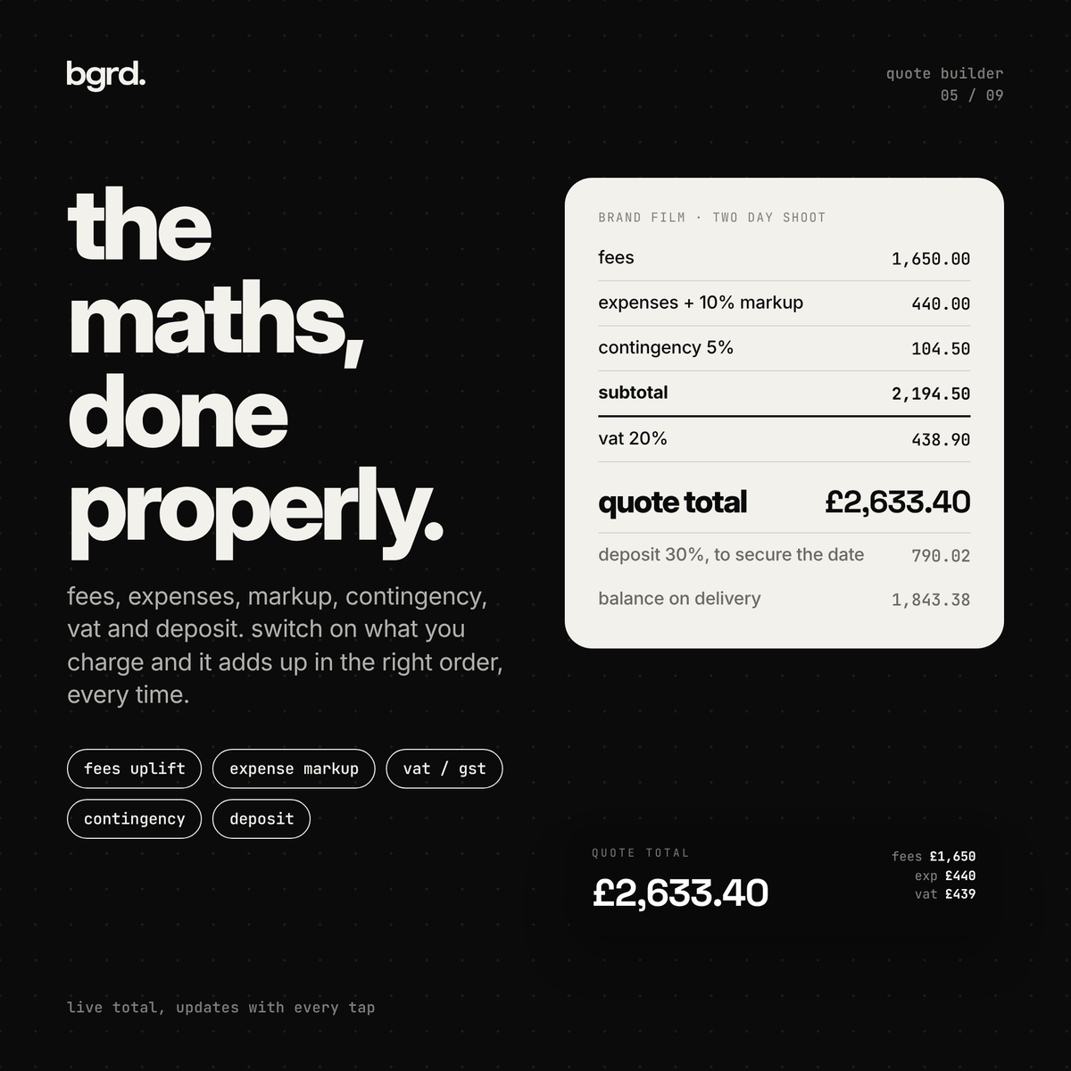 Quote builder