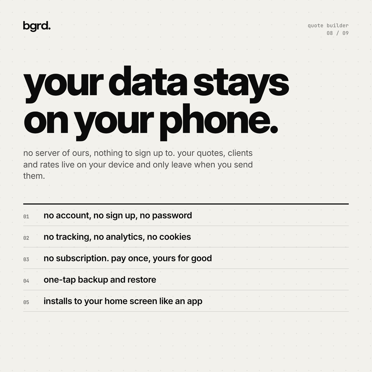 Quote builder
